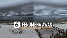 Fenomena alam menakjubkan terjadi pada awan di atas Pantai Fort Walton, Florida, Amerika Serikat.