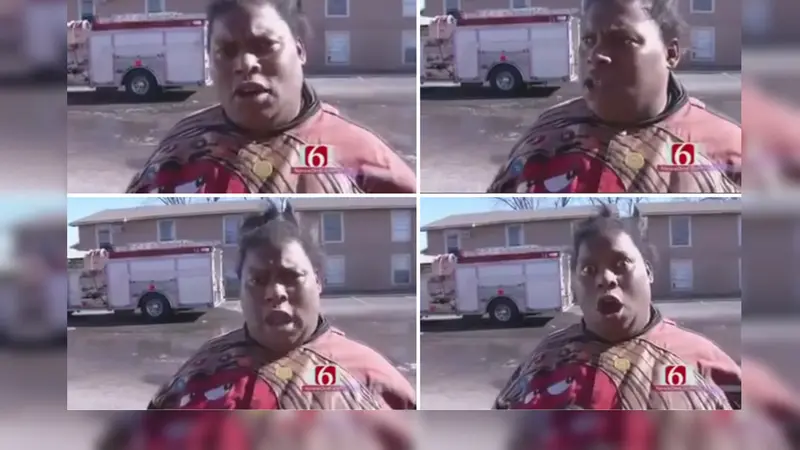 Lihat Reaksi Wanita Ini Saat Rumahnya Terbakar