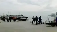 Polisi gelar olah TKP tabrakan kapal di Pulau Seribu. (Liputan 6 SCTV)