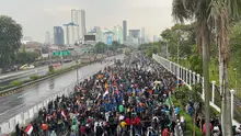 Demo 28 Agustus di Gedung DPR/MPR. (Liputan6.com/Ady)