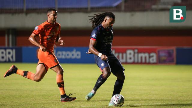 Foto: Carlos Fortes Gacor, Arema Cukur Persiraja di Pertandingan Lanjutan BRI Liga 1