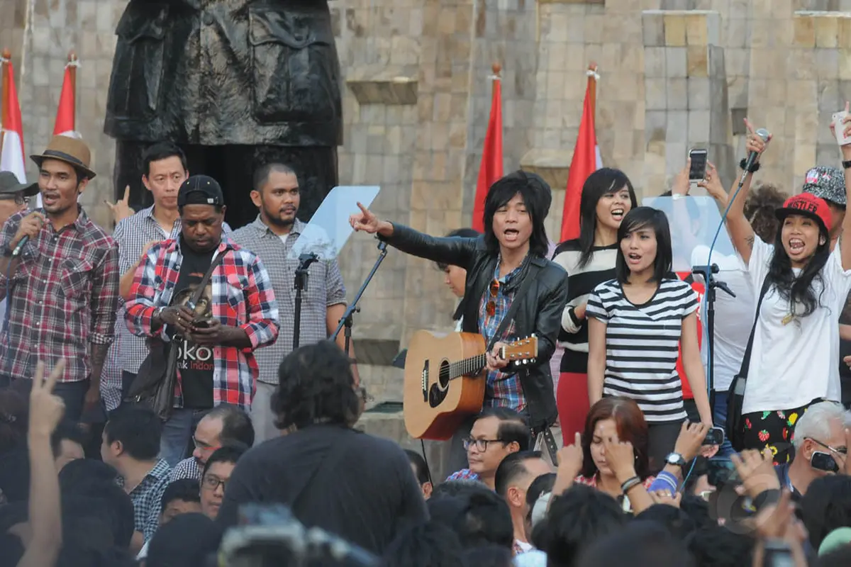Deklarasi 'Kemenangan' Jokowi di Tugu Proklamasi
