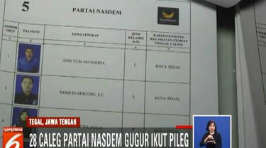 Atas dasar PKPU tersebut, KPU Kota Tegal menjatuhkan sanksi kepada DPD Partai Nasdem Kota Tegal tidak bisa mengikuti pemilu 2019.