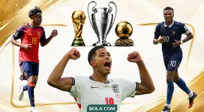 Lamine Yamal, Jude Bellingham, Kylian Mbappe. (Photo AP dan AFP/Graphic Bola.com/Wiwig Prayugi)
