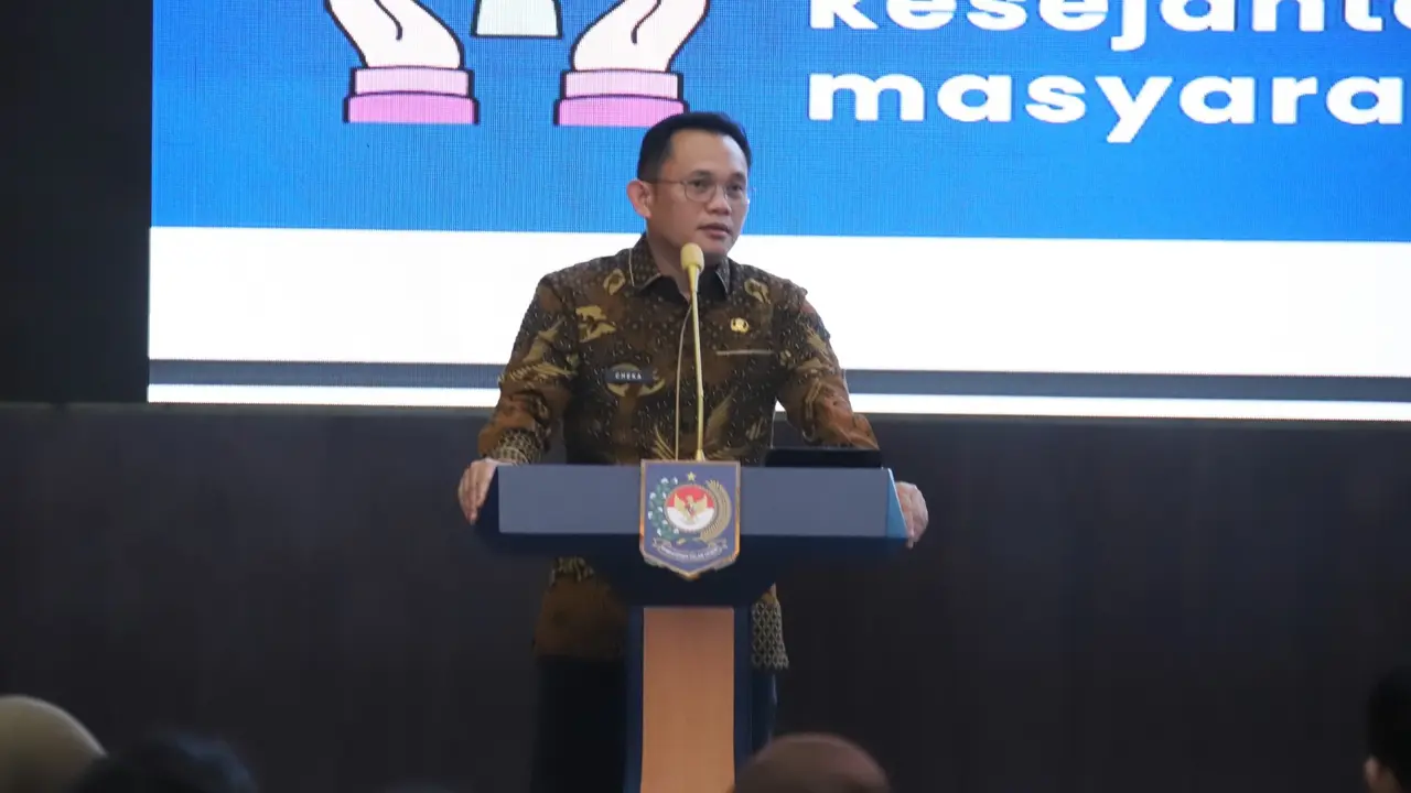 Dirjen Otda Kemendagri Cheka Virgowansyah dalam Rapat Koordinasi Ketatalaksanaan dan Kebijakan TPP ASN di Lingkungan Pemerintah Daerah.