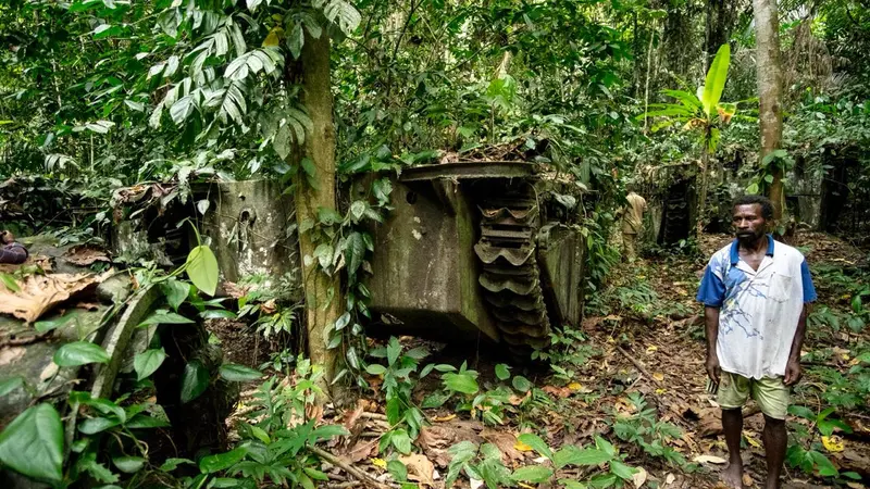 Tank-Tank Rusak di Belantara Rimba Distrik Bikar Papua, Punya Siapa?