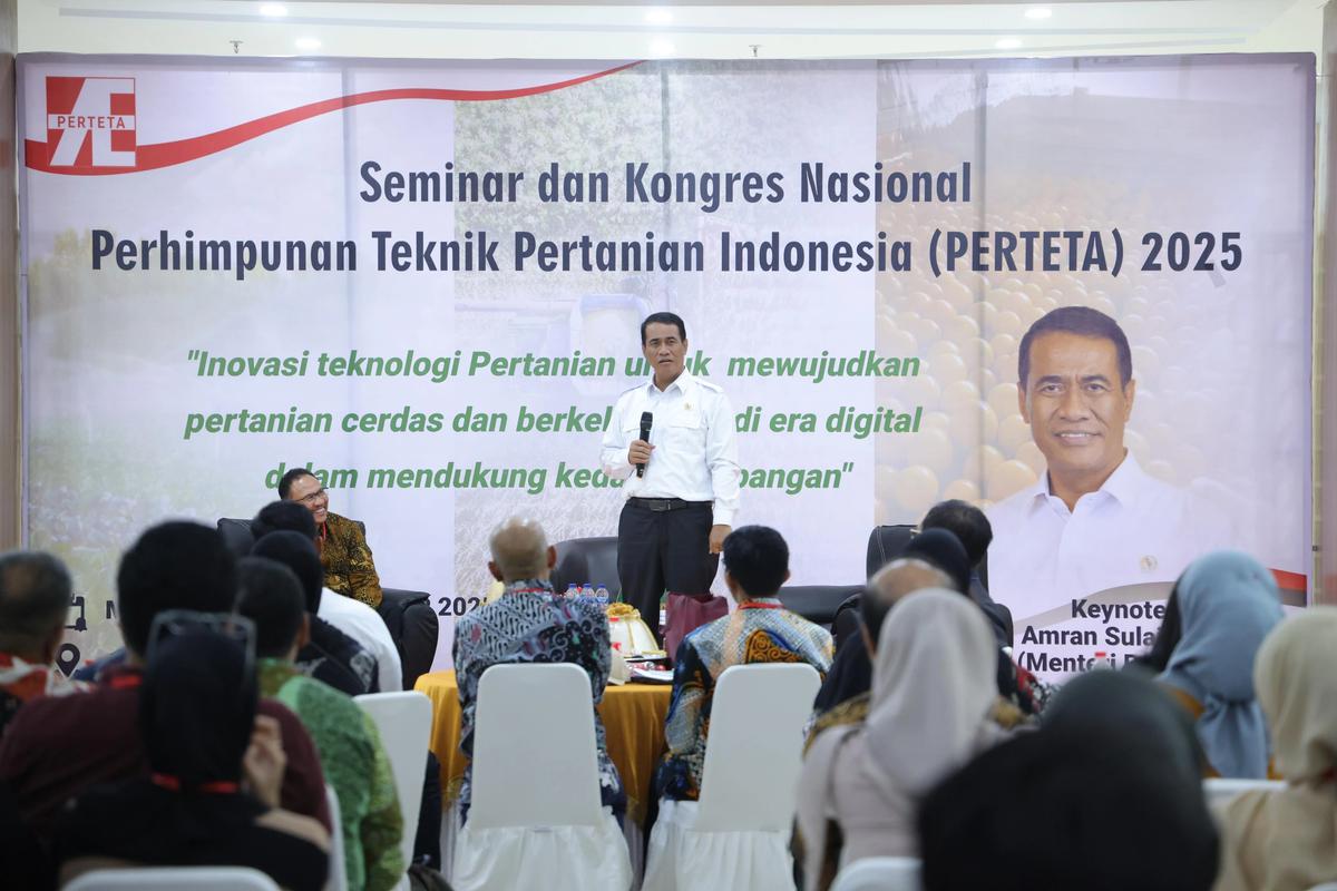 Perhimpunan Teknik Pertanian Indonesia (PERTETA) Nobatkan Mentan Amran sebagai Bapak Swasembada Pangan Nasional