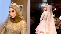 Tengku Syaira Anataya alias Chaca begitu cantik paripurna memancarkan aura pengantin di acara resepsi pernikahannya yang digelar usai akad nikah, pada Kamis 20 Juli 2023. [Foto: IG/osnapitzcha].