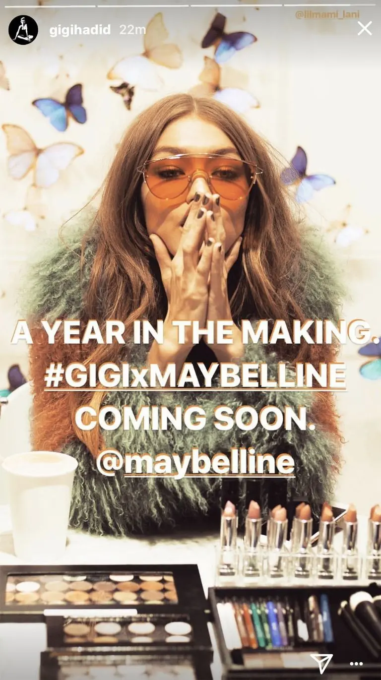 Gigi Hadid x Maybelline akan segera rilis. Seperti apa sih koleksinya? (Foto: Instagram/ Gigi Hadid)
