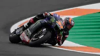 Garrett Gerloff saat mengikuti latihan bebas MotoGP Eropa di Sirkuit Ricardo Tormo, Valencia, Jumat (06/11/2020). (JOSE JORDAN / AFP)