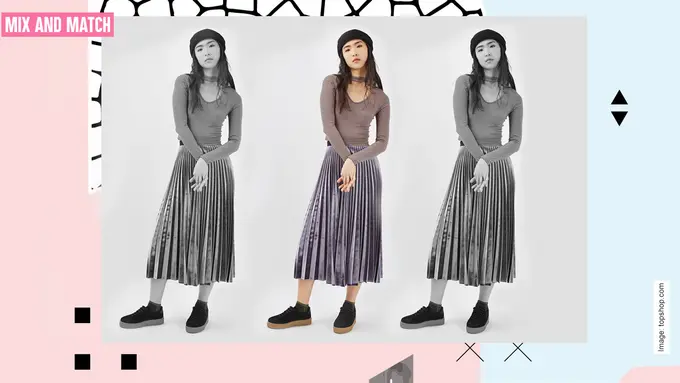 [Bintang] Pleated skirts