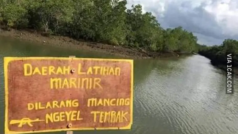 6 Tulisan Dilarang Mancing Ini Bikin Tepuk Jidat