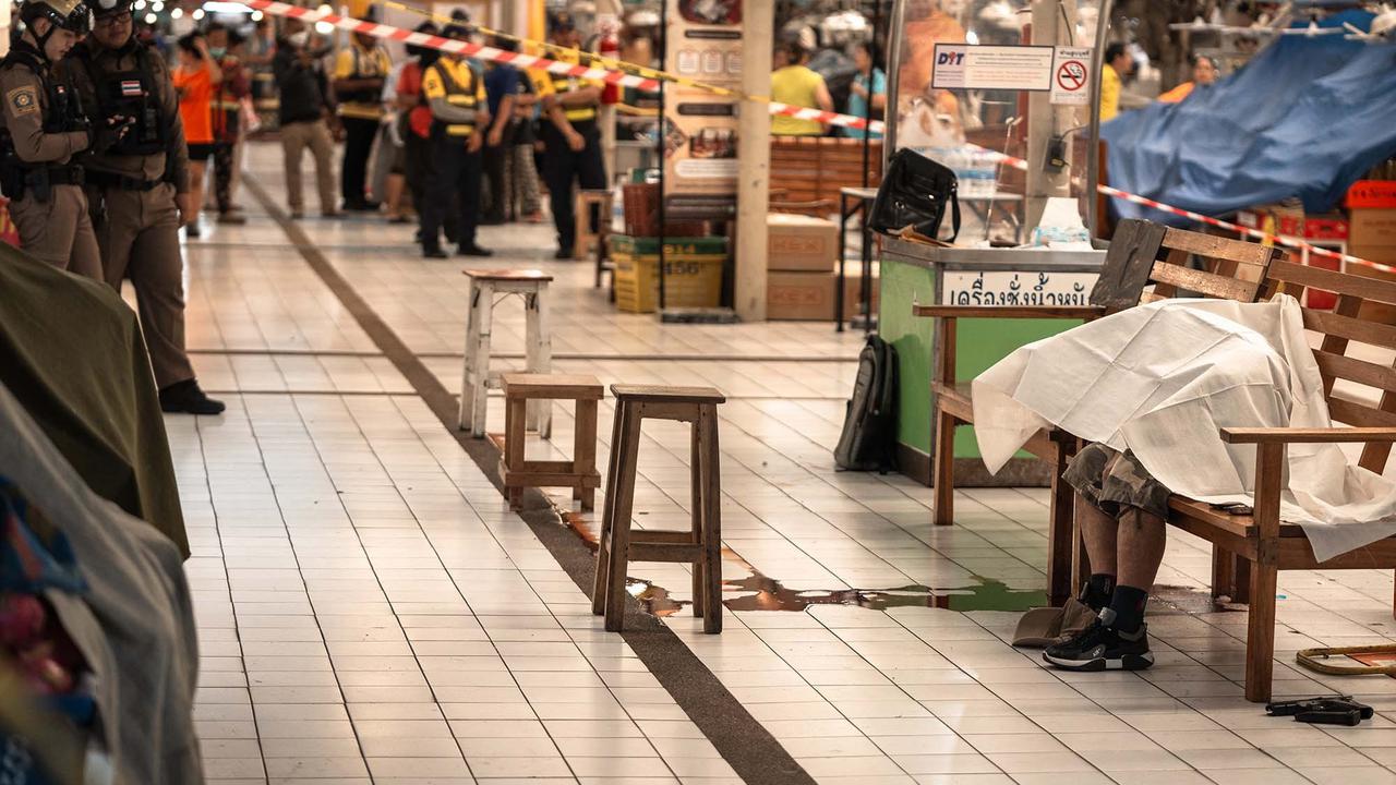 FOTO: Penembakan Brutal di Pasar Bangkok, Pelaku Bunuh Diri Setelah Tewaskan 5 Orang