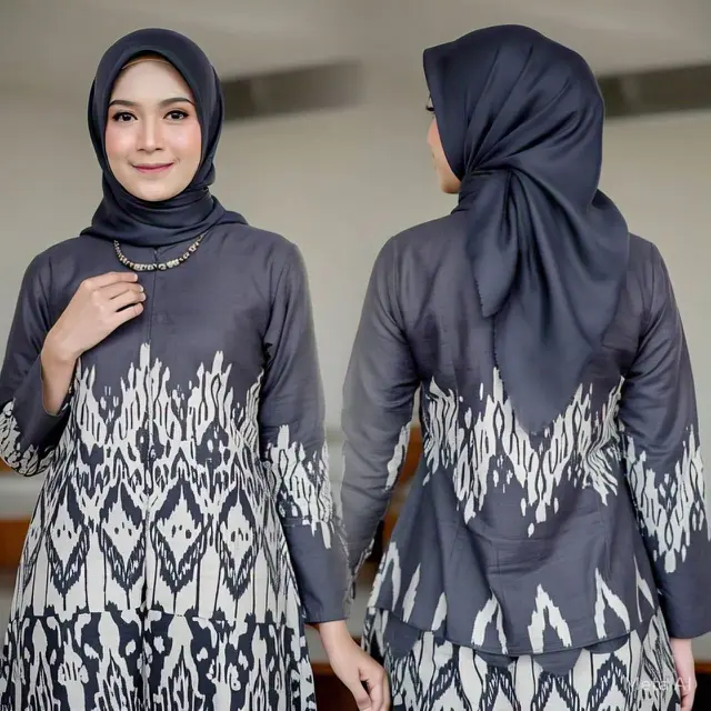 Model Gamis Terbaru Kombinasi Batik 2025