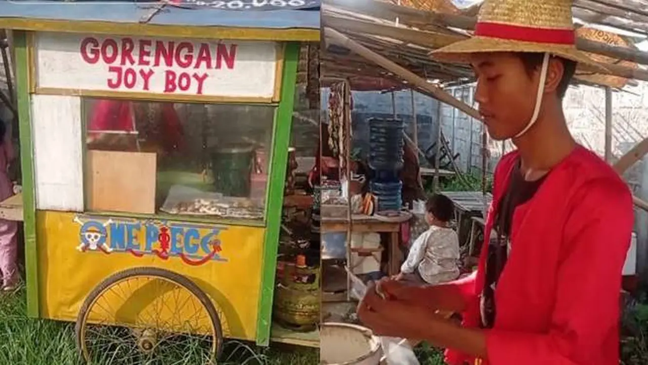 Viral Pedagang Gorengan Cosplay Jadi Luffy One Piece, Disebut Pensiunan Bajak Laut