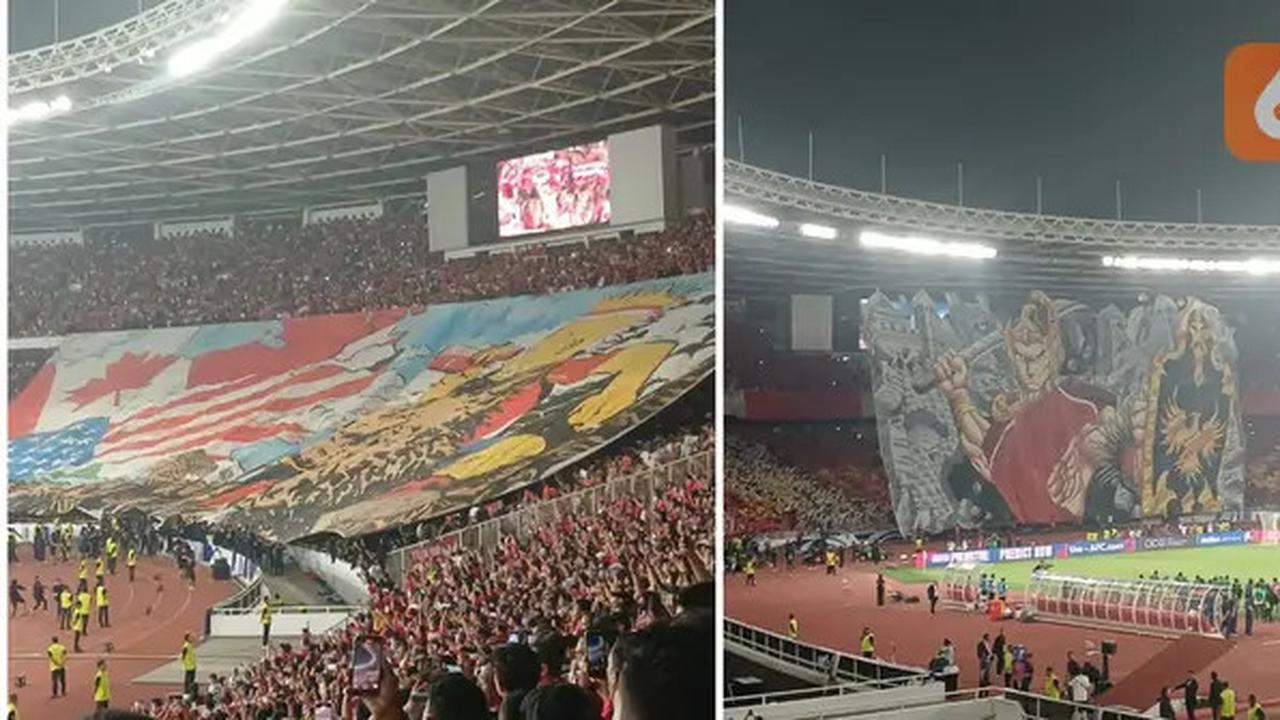 Tifo dan Koreo Timnas Indonesia vs China: Elegan Buat Motivasi Pemain