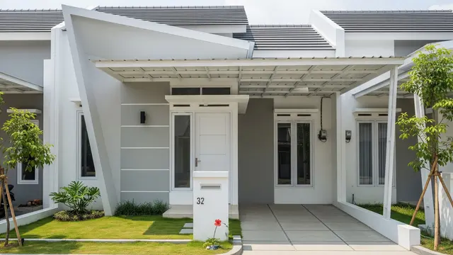 Kanopi yang Mengikuti Desain Fasad Rumah
