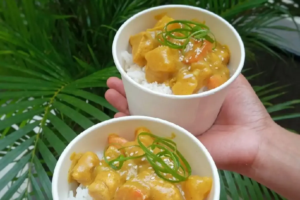 Rice bowl chicken curry