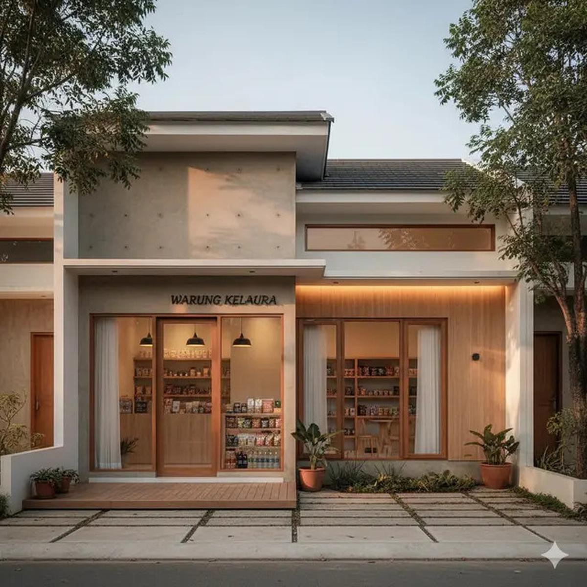 9 Gambar Rumah Minimalis Ada Warungnya, Desain Praktis untuk Keluarga dan Usaha