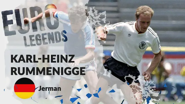 Berita motion grafis profil legenda Karl Heinz-Rummenigge, pemain Jerman peraih 2 Ballon d'Or secara beruntun.