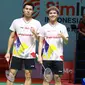 Kevin Sanjaya/Marcus Gideon pun memenangkan laga dan lolos ke babak perempatfinal untuk kembali menantang pasangan Malaysia, Ong Yew Sin/Teo Ee Yi yang sebelumnya mereka kalahkan di babak semifinal Indonesia Masters 2021. (Dok. PBSI)