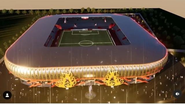 Rancangan stadion baru Kediri yang diberi nama Gelora Daha Jayati. (Istimewa)