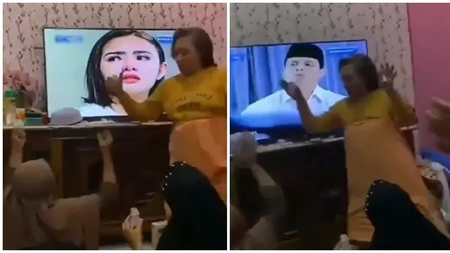Video Emak-Emak Heboh Nobar Sinetron Ikatan Cinta Ini Bikin Netizen Geleng Kepala