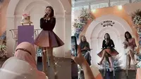 Momen Grand Launching Produk Kecantikan Natasha Wilona. (Sumber: Instagram.com/lidya.nwl12 dan Instagram.com/qh_wilstef)