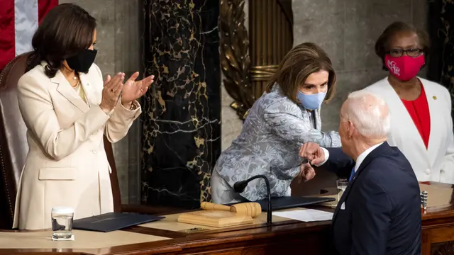FOTO: Joe Biden Sampaikan Capaian 100 Hari Kepemimpinannya di Kongres AS