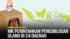 Mahkamah Konstitusi memerintahkan pemungutan suara ulang pada Pilkada di 24 daerah. MK pun meminta KPU segera menindaklanjuti putusan tersebut.