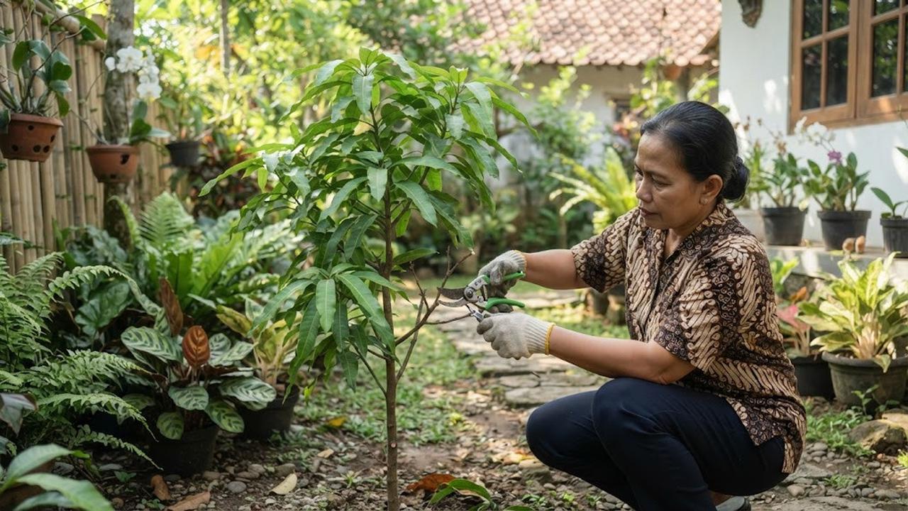Pangkas Cabang Pohon Mangga