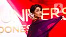 Clara Shafira Krebs akan mewakili Indonesia dalam ajang Miss Universe 2024 yang akan digelar di Meksiko, Amerika Selatan pada November mendatang. (Liputan6.com/Angga Yuniar)
