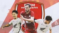 PSM Makassar - Daisuke Sakai, Nermin Haljeta, Victor Dethan (Bola.com/Adreanus Titus)