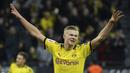 Erling Haaland (19 tahun) - Kehebatan Erling Haaland bersama Borussia Dormund di Liga Champions membuat pemain asal Norwegia ini banyak diminati klub elite Eropa. Haaland jadi anak muda pertama sepanjang sejarah Liga Champions yang bisa mencetak 10 gol dalam satu musim. (AFP/Ina Fassbender)