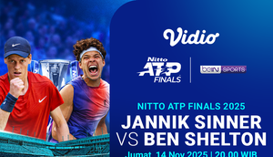 Nitto ATP Finals 2025 eksklusif di Vidio. (dok. vidio.com)