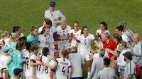 Timnas putri AS tampil di Piala Dunia Wanita 2019. (AP Photo/Thibault Camus)