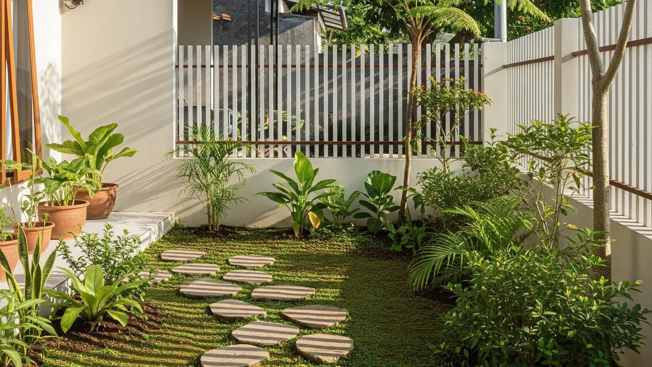 9 Model Kebun Rumah dengan Pijakan Batu ala Halaman Tempo Dulu, Ciptakan Pesona Klasik