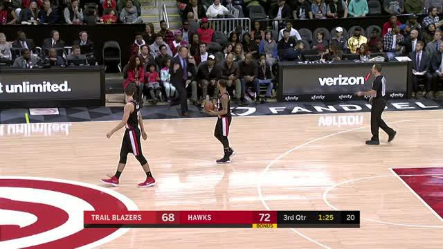 Berita video game recap NBA 2017-2018 antara Atalanta Hawks  melawan Portland Trail Blazers dengan skor 104-89.