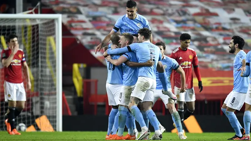 FOTO: Kalahkan MU, Manchester City Tantang Tottenham Hotspur di Final Piala Liga Inggris