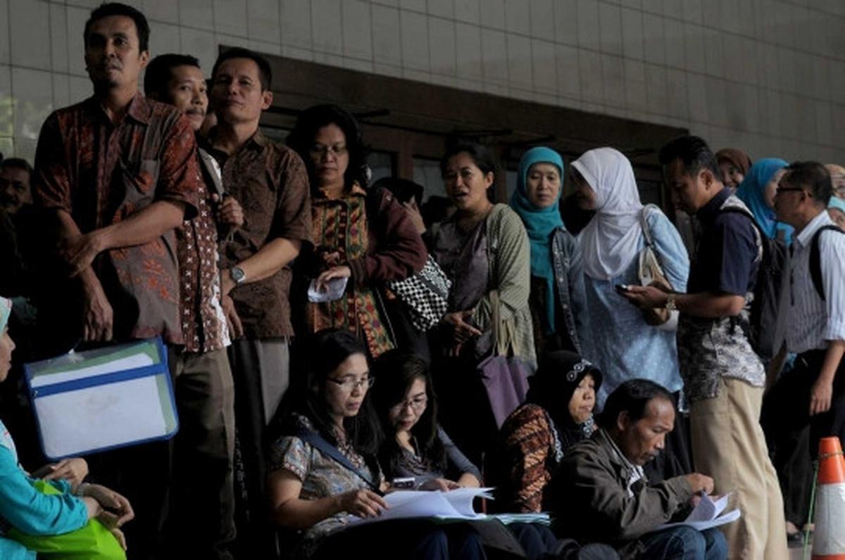 Seleksi CPNS, ratusan guru bantu DKI padati Gedung Nyi Ageng Serang