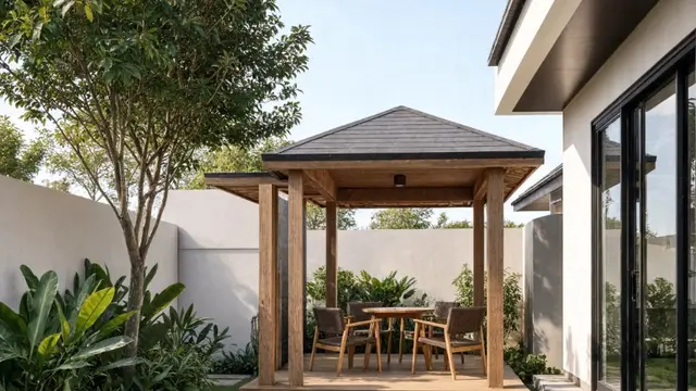 Model Gazebo Sederhana untuk Rumah Kecil (AI Generated)