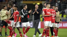 Inter Milan bermain imbang dengan Benfica dengan skor 3-3. (AP Photo/Luca Bruno)