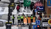 Serangan truk di Swedia  (Jonathan Nackstrand/AFP)