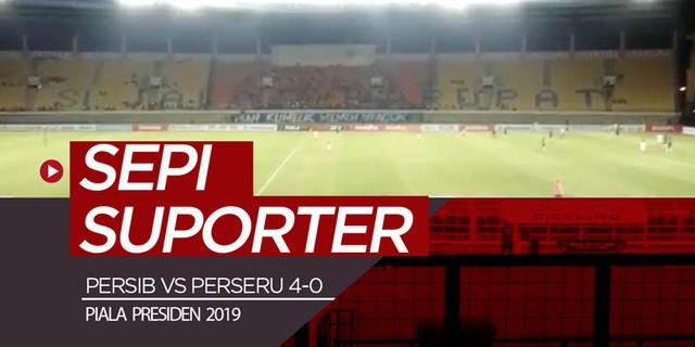 VIDEO: Pesta Gol Persib Tak Ditonton Banyak Suporter di Stadion
