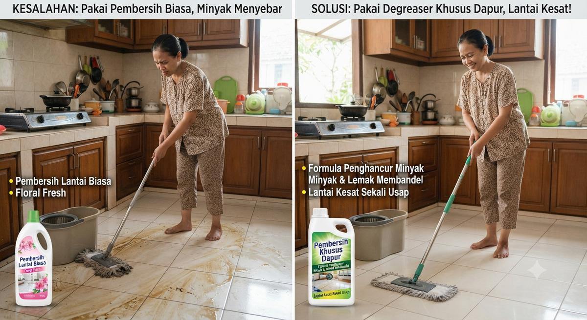 Salah Memilih Jenis Cairan Pembersih Lantai