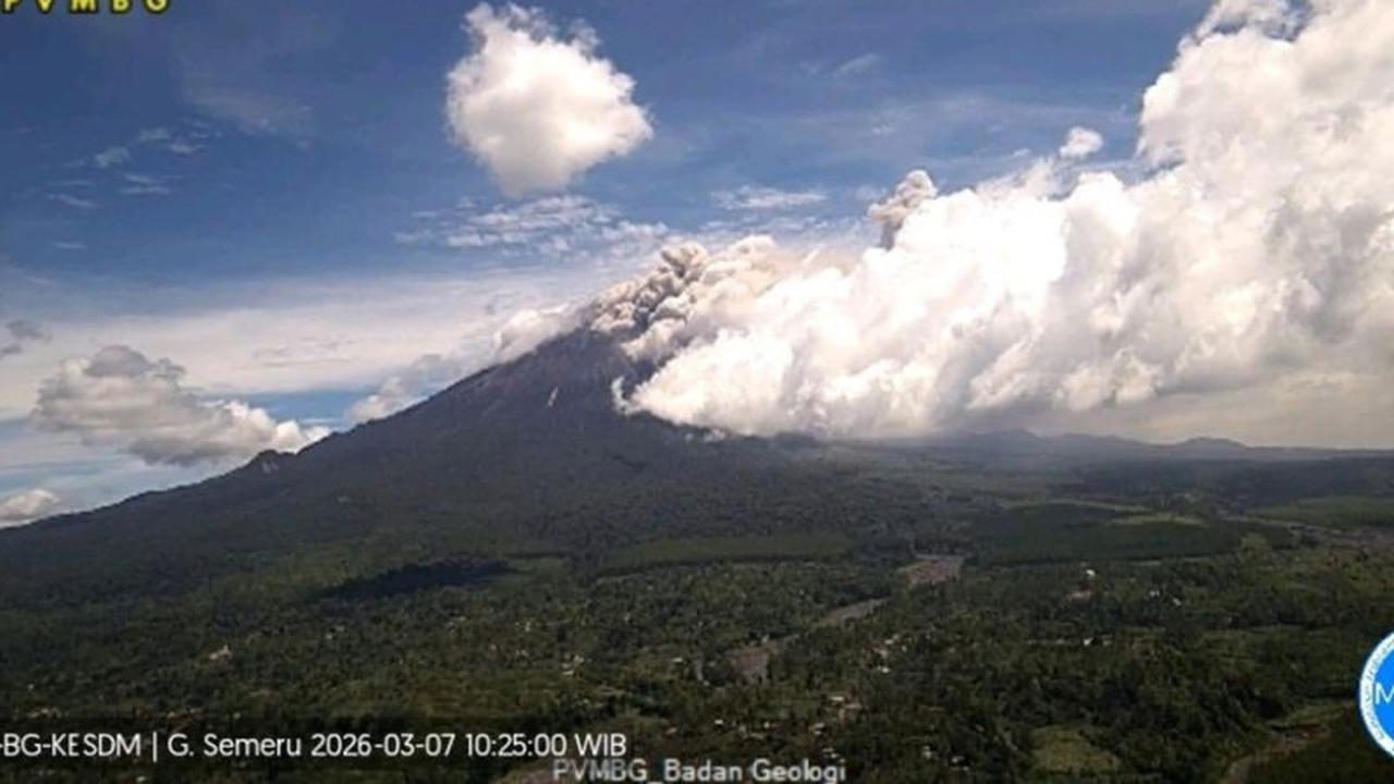 Erupsi Gunung Semeru Disertai Awan Panas Guguran, Status Siaga Diberlakukan