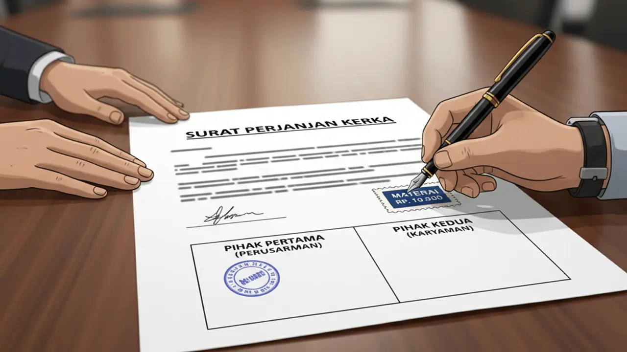Contoh Surat Kontrak Kerja Sederhana