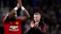 Manajer Manchester United, Ole Gunnar Solskjaer. (AP Photo/ Jon Super)