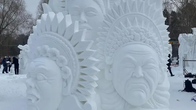 Seniman Asal Bali Raih Penghargaan di Harbin International Snow Sculpture Competition 2025