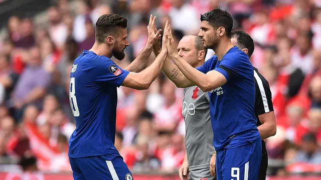 Alvaro Morata, Olivier Giroud, Chelsea